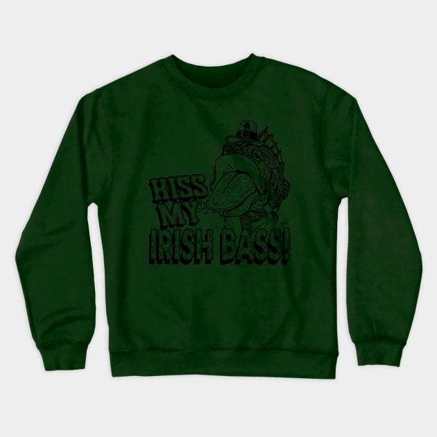 Irish Bass St Patricks Day Crewneck Sweatshirt by Mudge